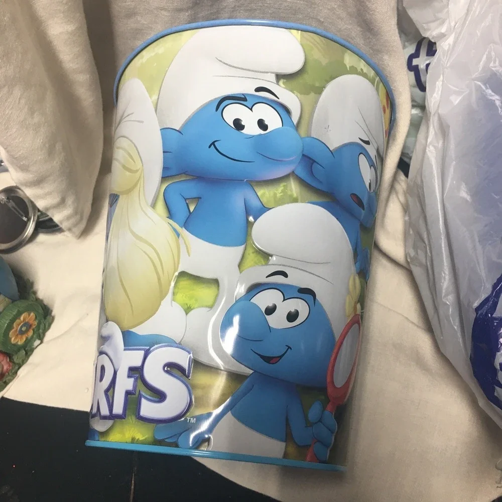 NEW‎ 2025 SMURFS Metal Tin Popcorn Bucket
